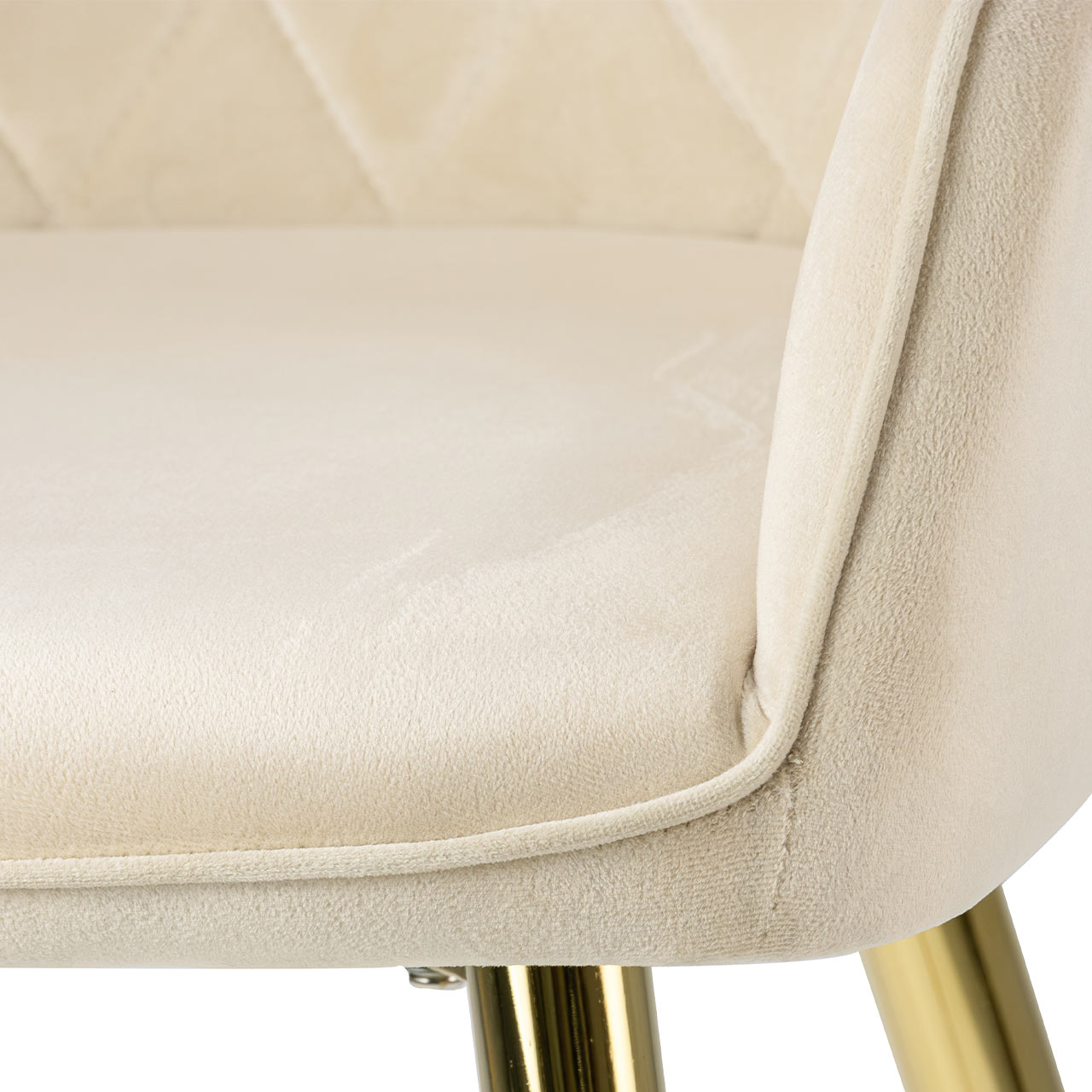 cream velvet chair